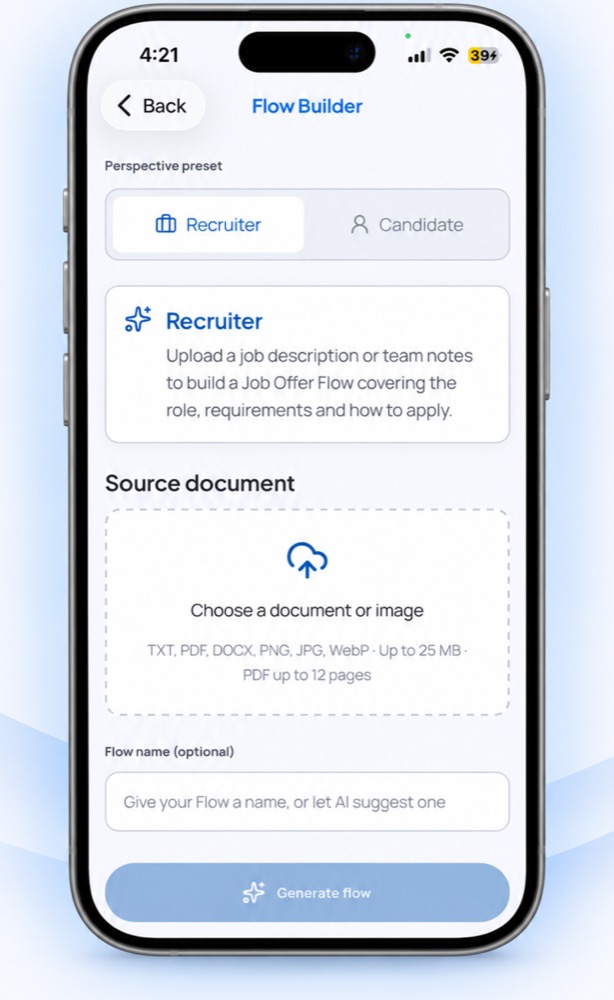 Eloquu Flow Builder — document to speaking flow